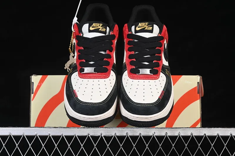All categories Nk Air Force 1 Air Force series Nk Air Force 1 Low Air Force low-top Nike Air Force 1'07 Low Year of the Horse limited edition Beige, black and red contrast Air Force 1 low-top casual sneakers QW5288-131